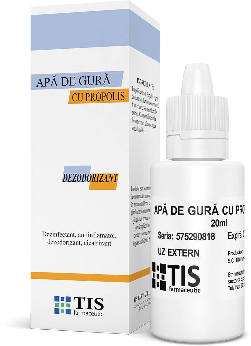 TIS Apa de gura cu propolis, 20ml