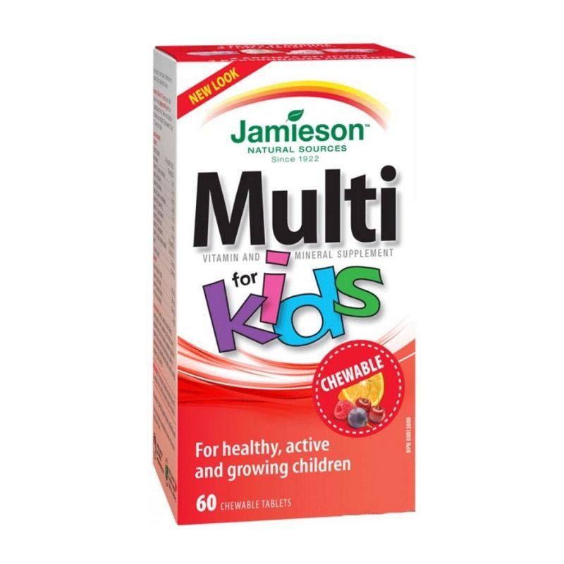 Multi Kid cu fier, 60 tablete masticabile, Jamieson