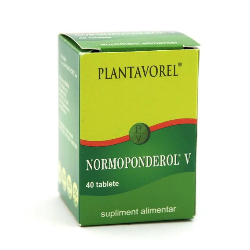 Normoponderol V, 40 comprimate