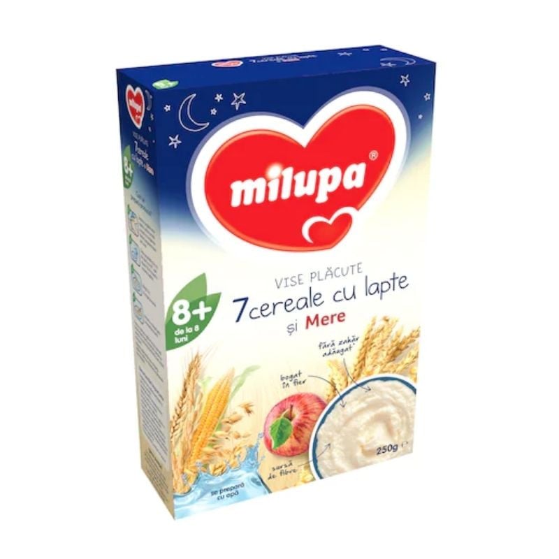 Milupa Vise Placute Cereale Integrale cu Mere, 250g