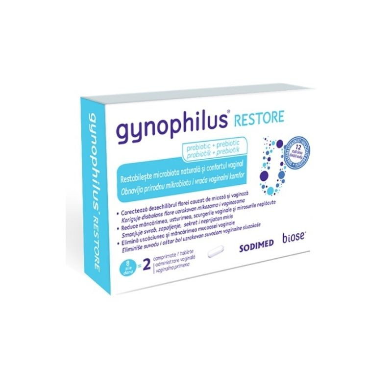 Gynophilus Restore, 2 comprimate vaginale