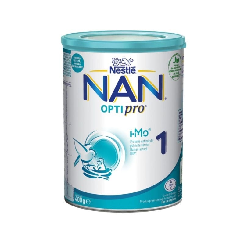 trecerea de la nan 1 la nan 2 Nestlé NAN® OPTIPRO® 1 HMO®, de la nastere, 400g