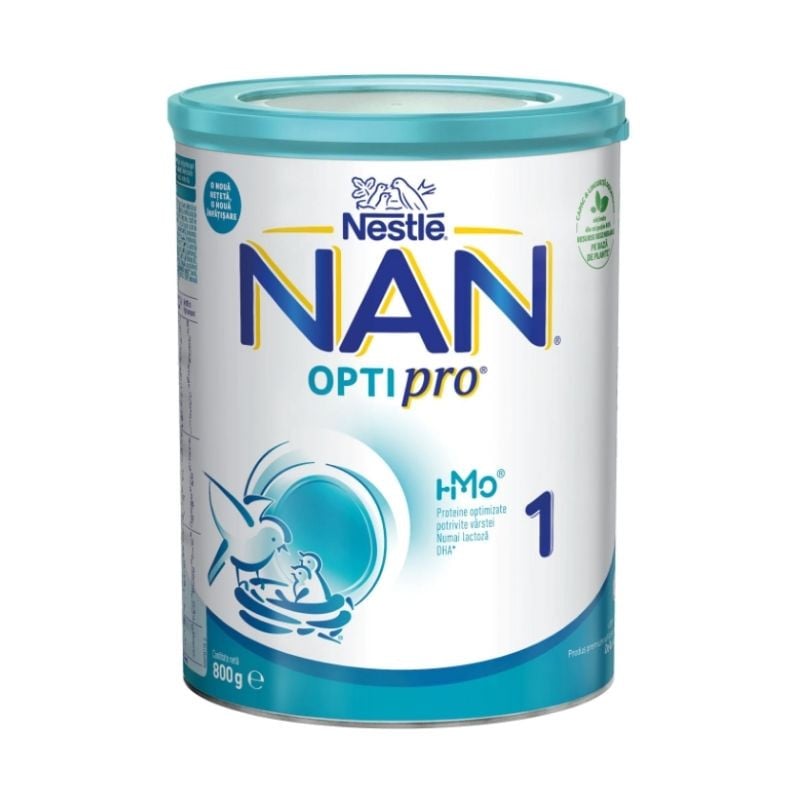 trecerea de la nan 1 la nan 2 Nestlé NAN® OPTIPRO® 1 HMO®, de la nastere, 800g