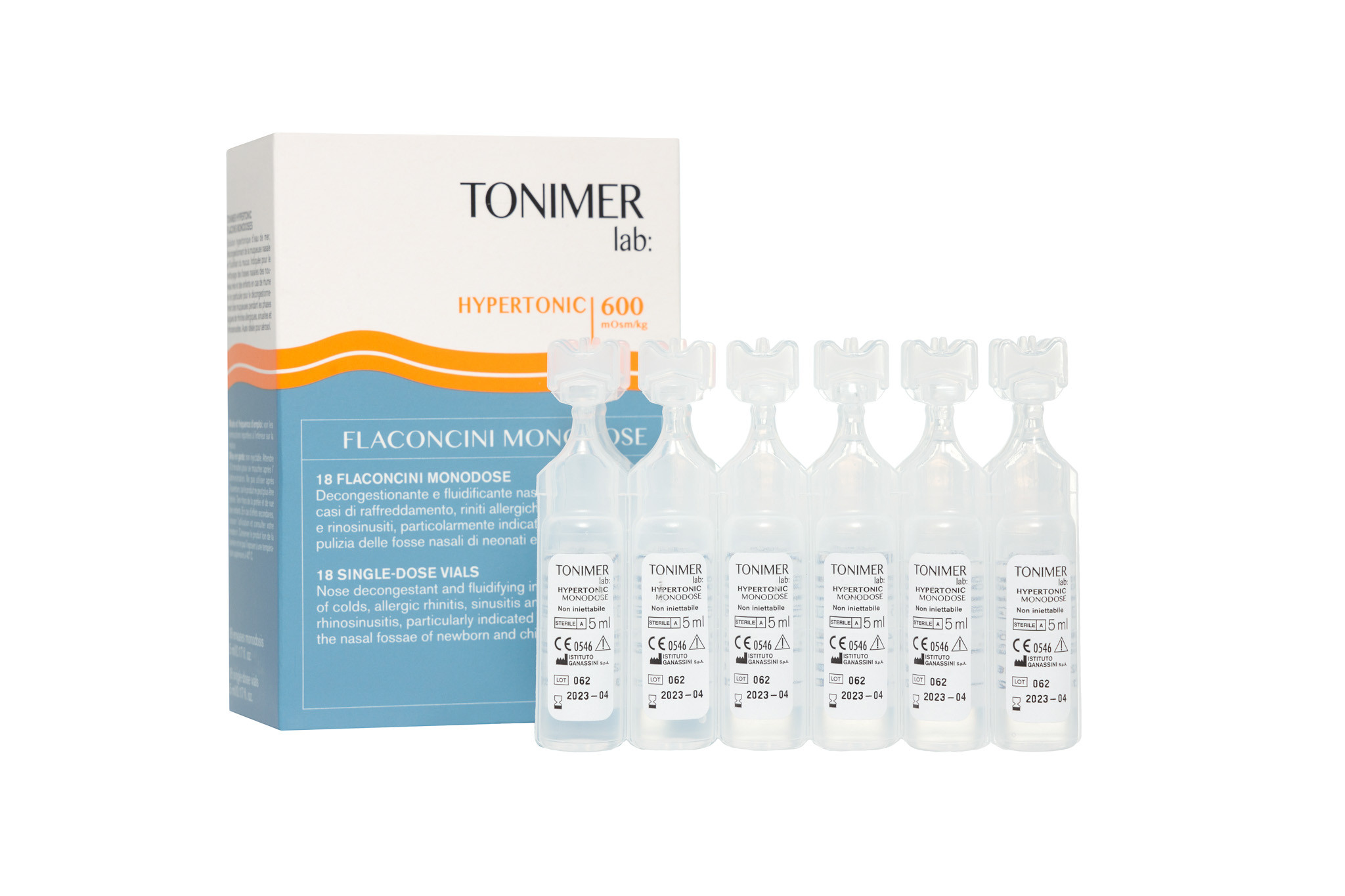 Tonimer Lab Hipertonic solutie 18 flacoane unidoze, 5 ml