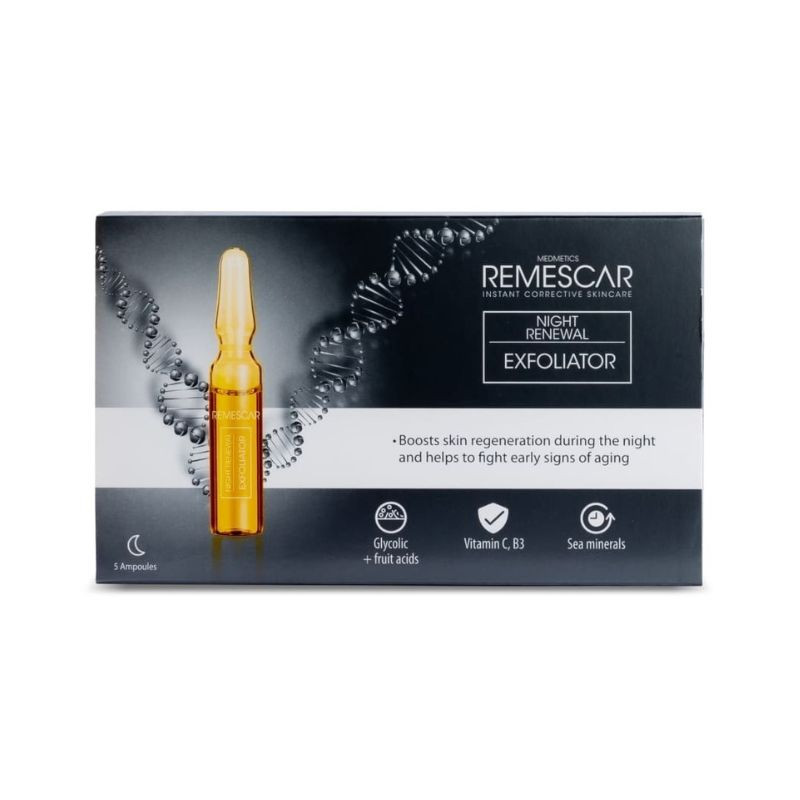 Remescar Tratament exfoliant de noapte pentru regenerarea tenului, 5 x 2ml