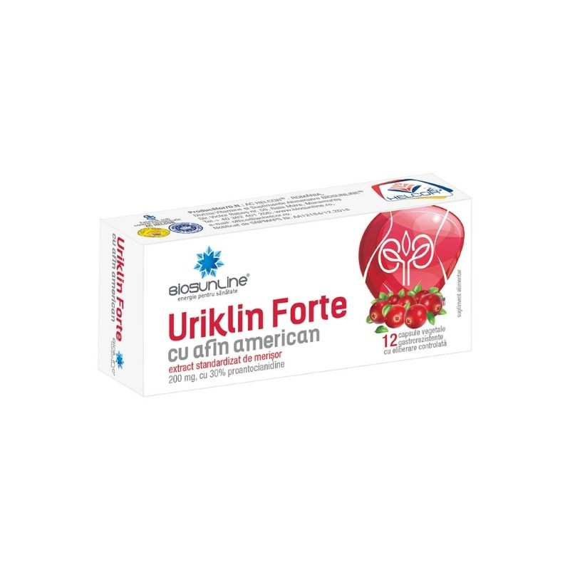 Uriklin Forte, 12 capsule, Helcor