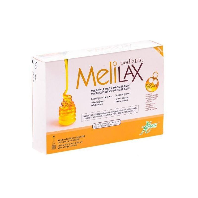 in cat timp se face efectul la clisma melilax MeliLax microclisme cu propolis Pediatric, 6 bucati, Aboca