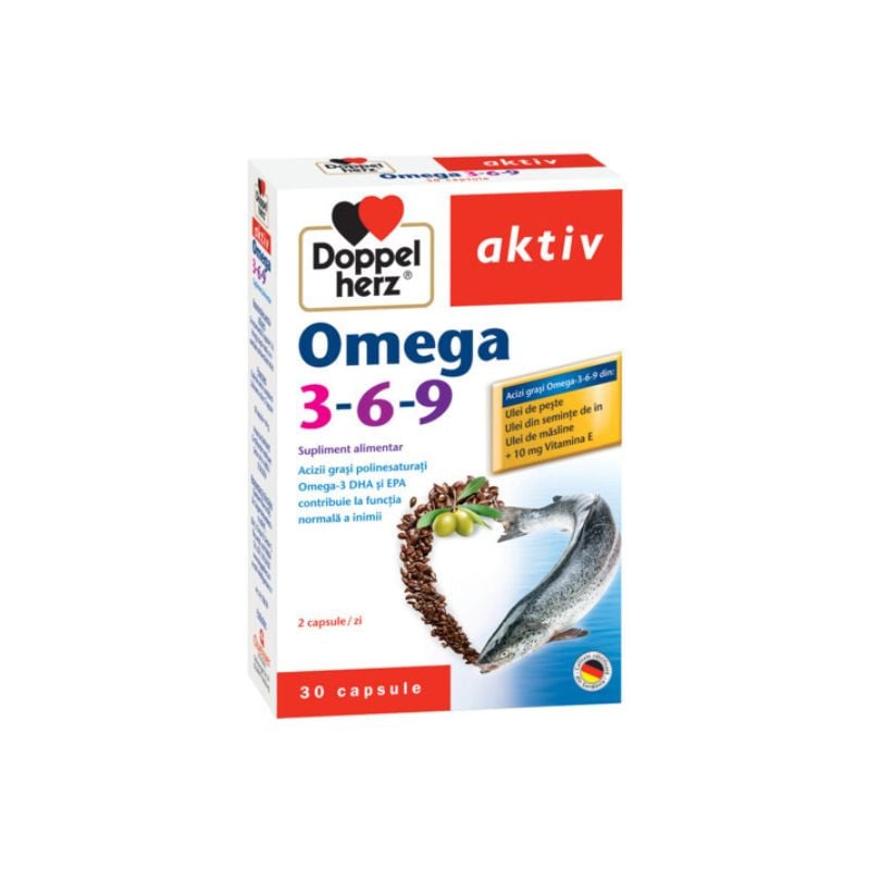omega 3 6 9 administrare Aktiv Omega-3-6-9, 30 capsule, Doppelherz