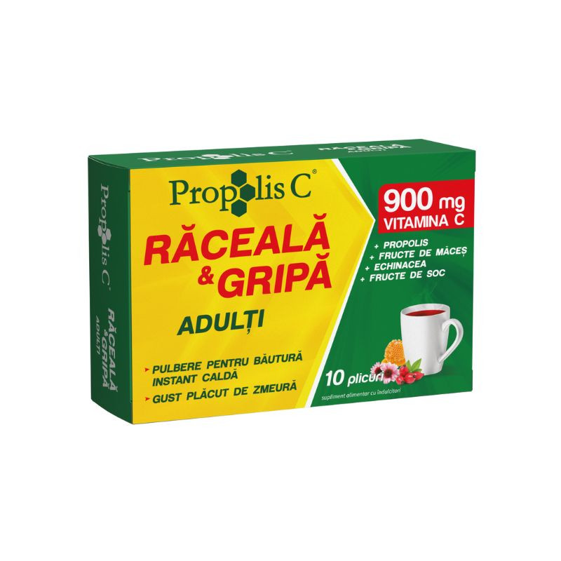 Propolis C raceala si gripa adulti, 10 plicuri, Fiterman Pharma