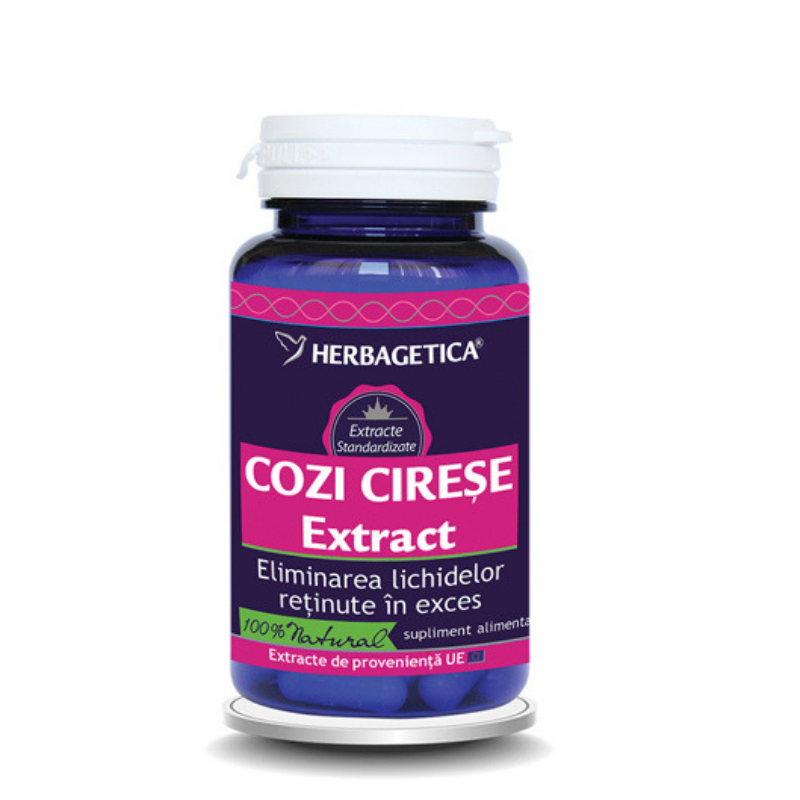 Cozi de cirese cu extract, 30 capsule, Herbagetica