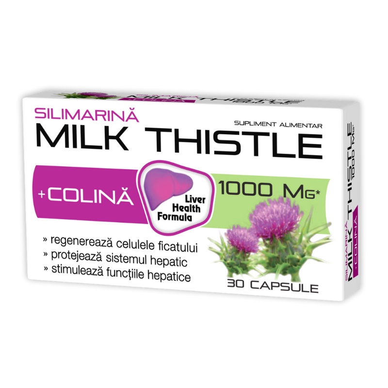silimarina milk thistle 1000 mg pret farmacia tei Milk Thistle Silimarina, 30 capsule