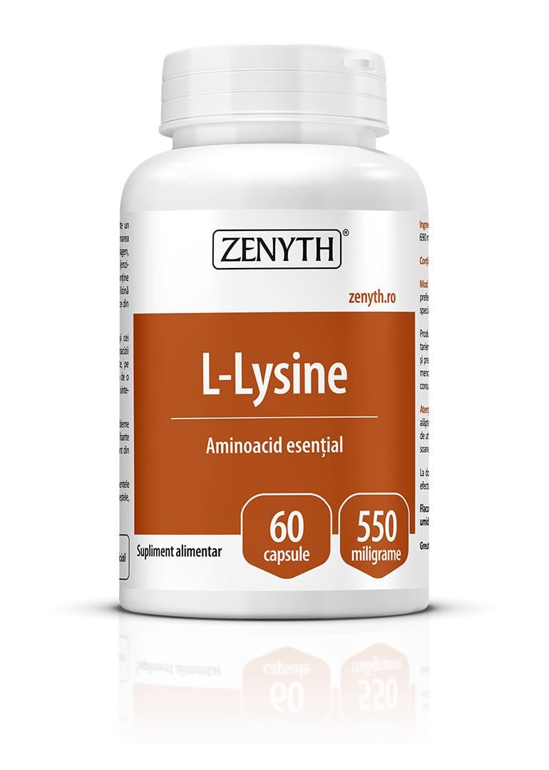 L-Lysine 550 mg, 60 capsule, Zenyth