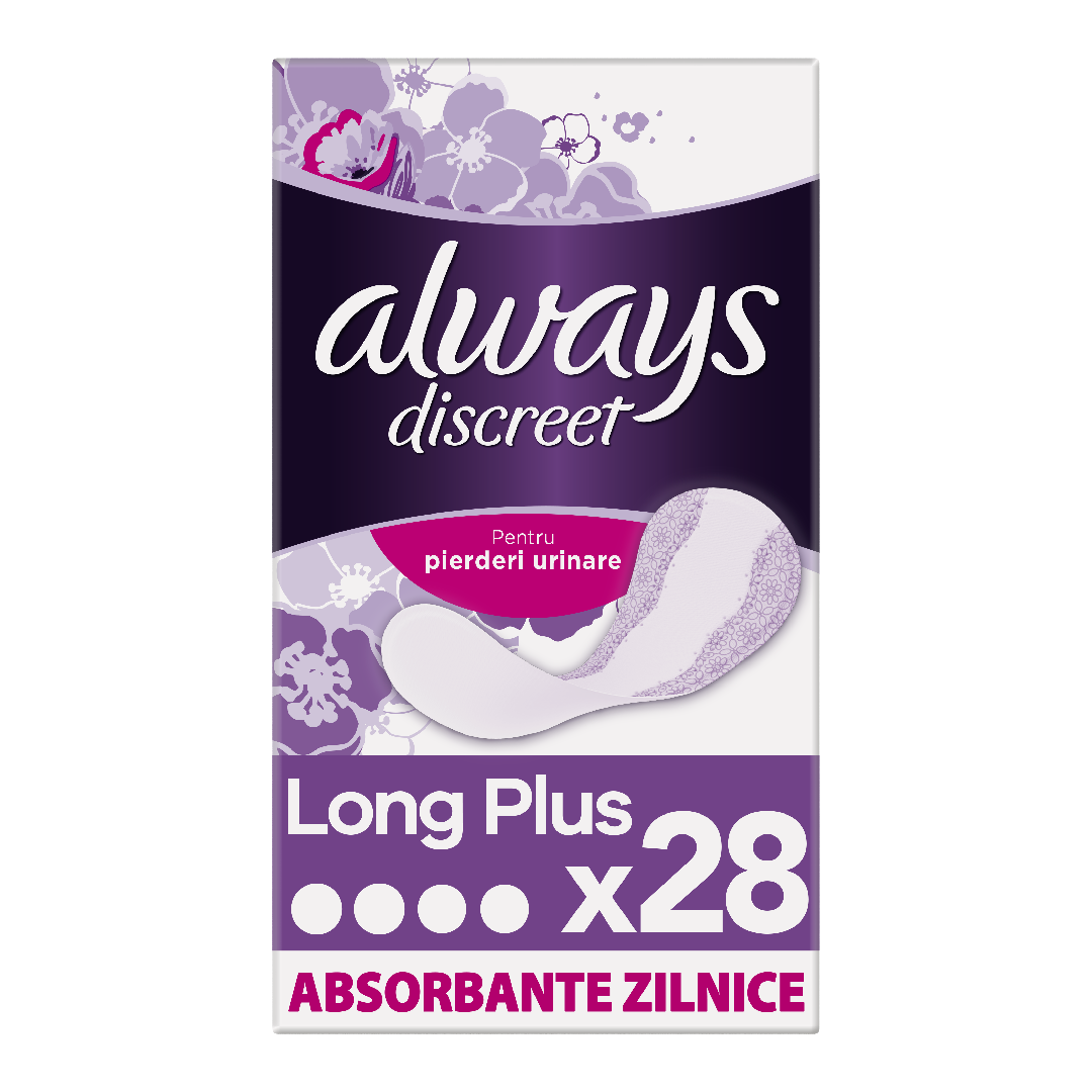 Always Discreet Liners Long Plus, 28 bucati