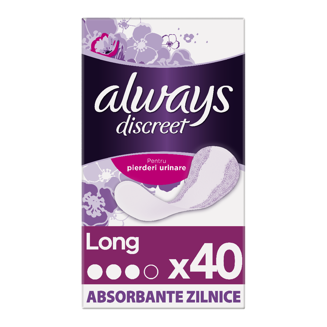 Always Discreet Liners Large, 40 bucati