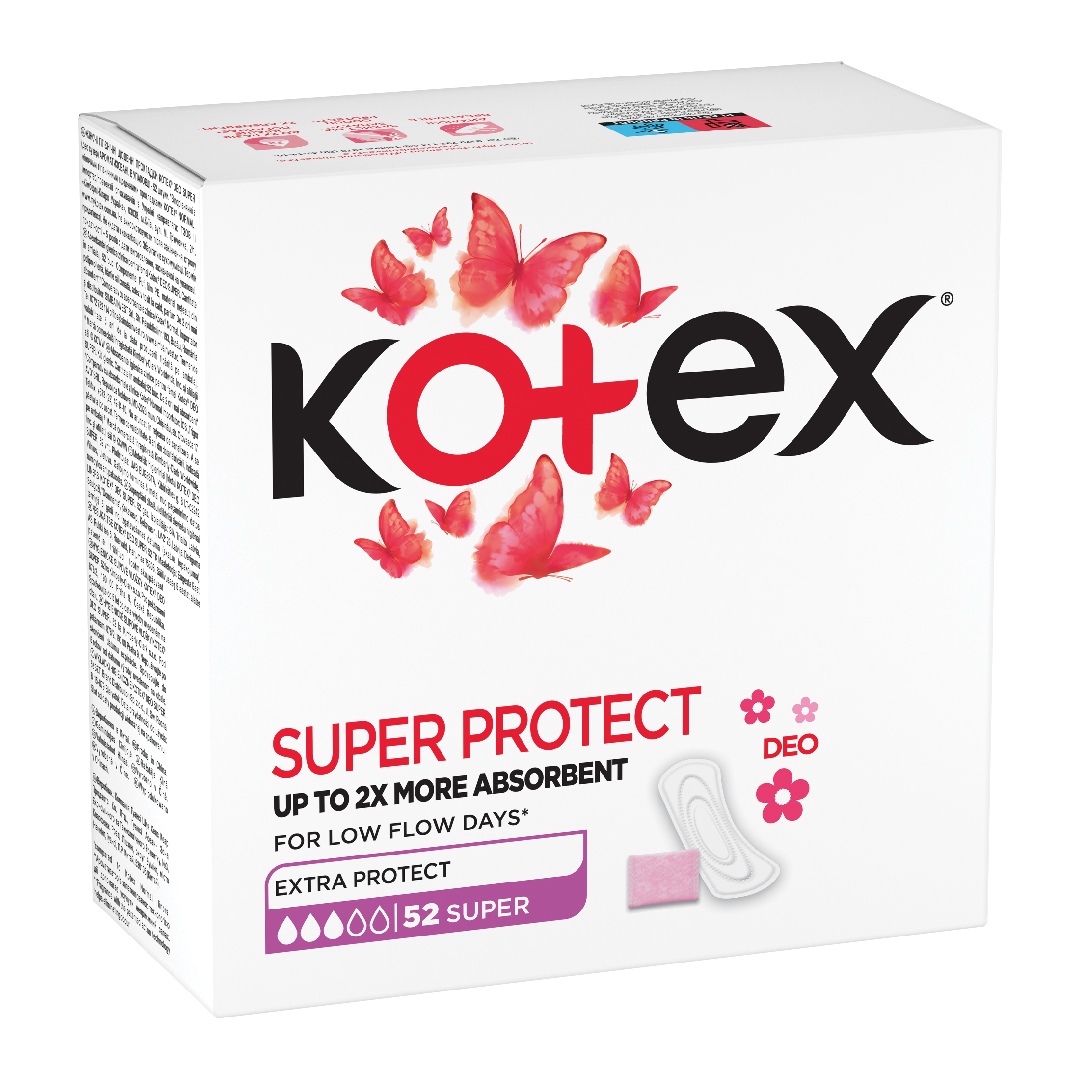 Absorbante zilnice Super Deo, 52 bucati, Kotex