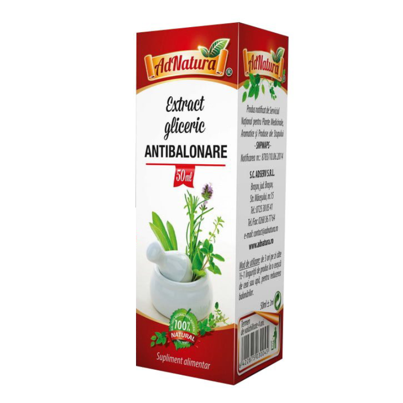Antibalonare extract gliceric, 50 ml, AdNatura