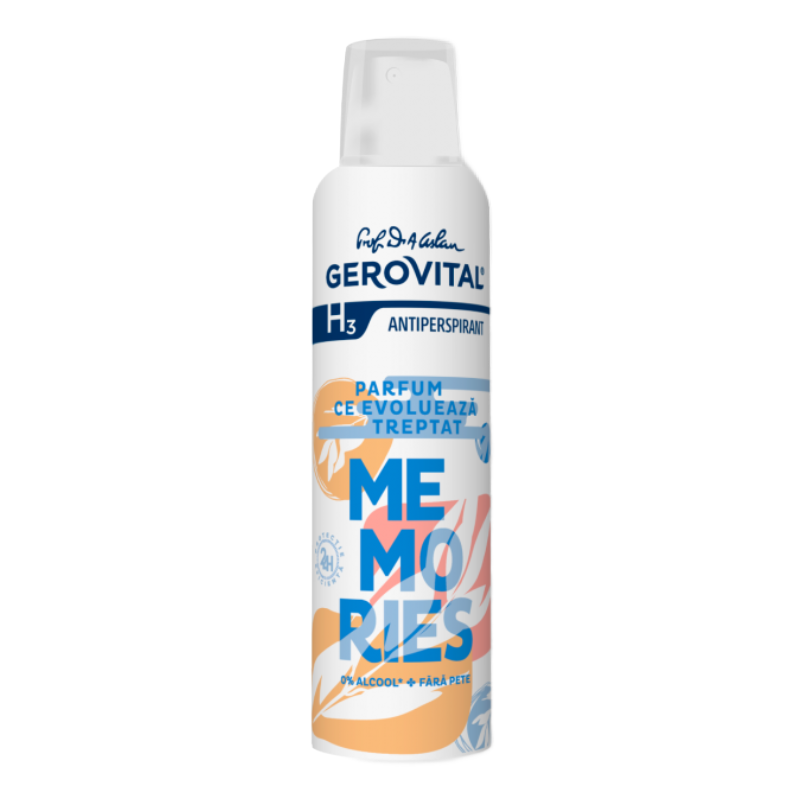 Antiperspirant H3 Memories, 150 ml, Gerovital