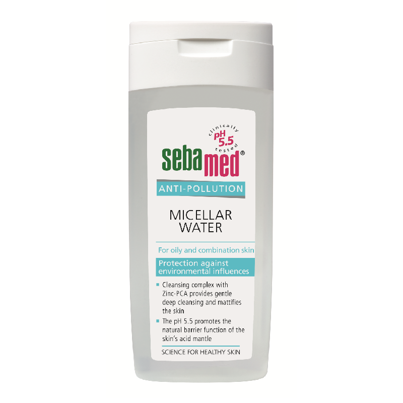 Apa micelara pentru ten gras și combinat Anti-Pollution, 200 ml, Sebamed