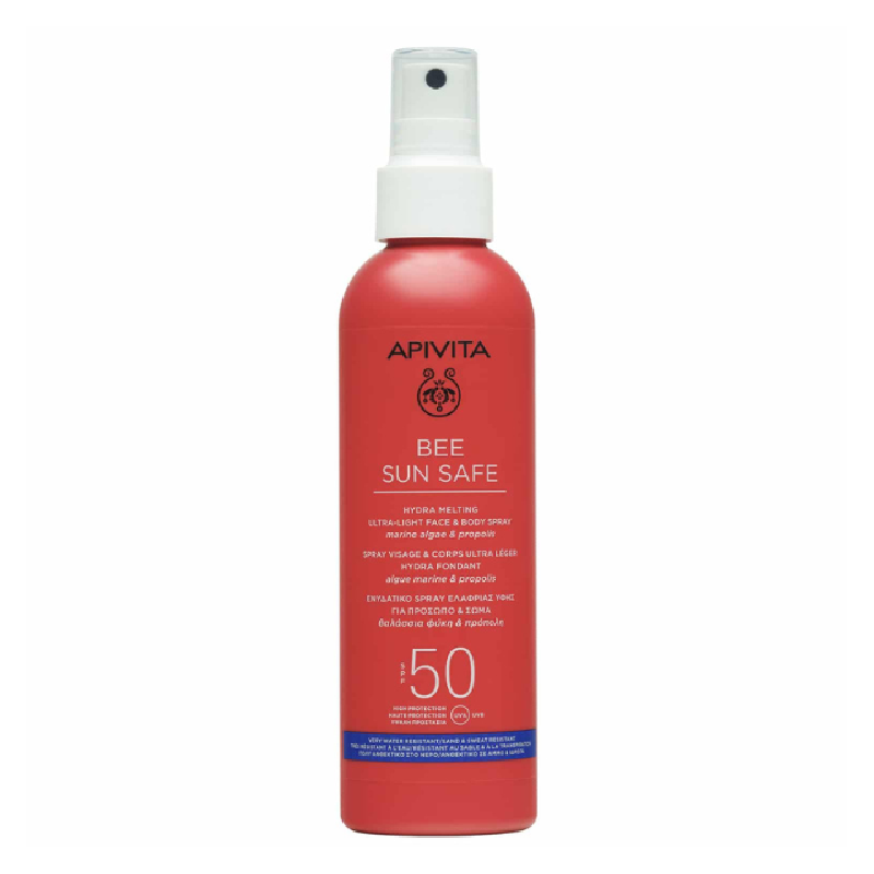 Spray protectie solara corp si ten SPF50, Bee Sun Safe, 200 ml, Apivita
