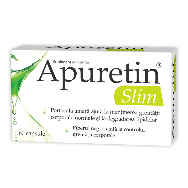 Apuretin Slim, 60 capsule, retentia de apa