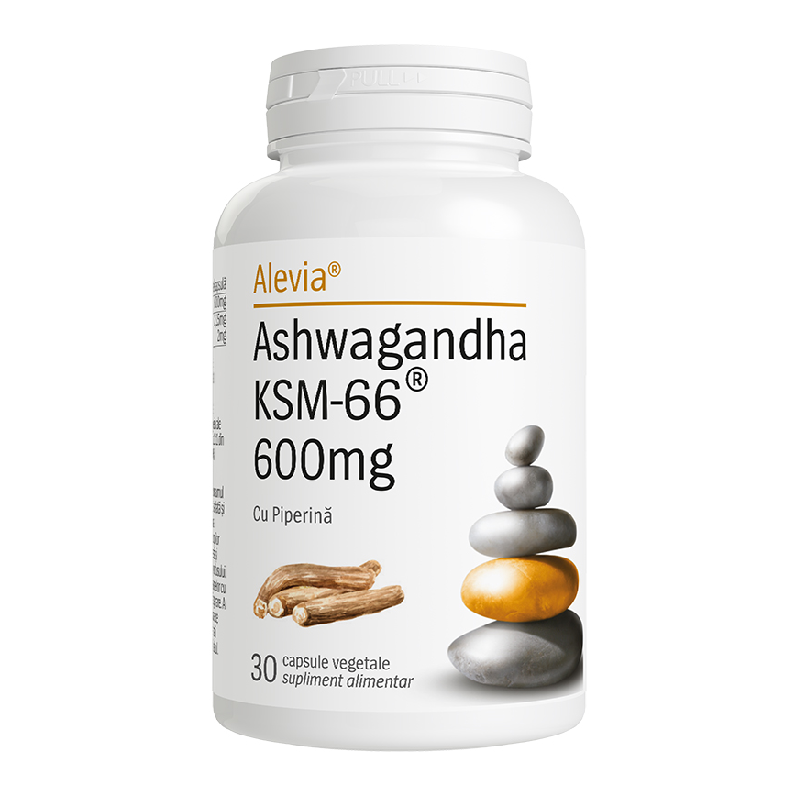 Ashwagandha KSM-66 600 mg, 30 capsule, Alevia