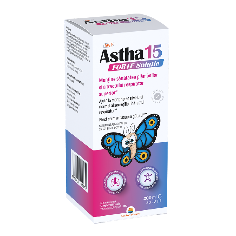 Sirop Astha 15 Forte, 200 ml, Sun Wave Pharma