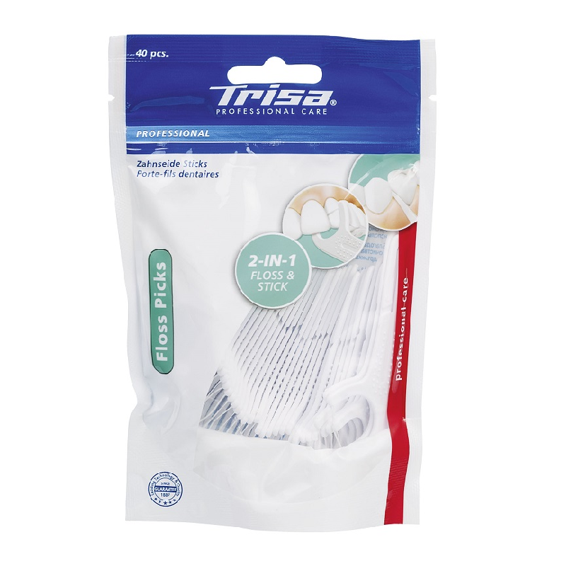 Ata dentara cu scobitoare Floss Picks, 40 bucati, Trisa