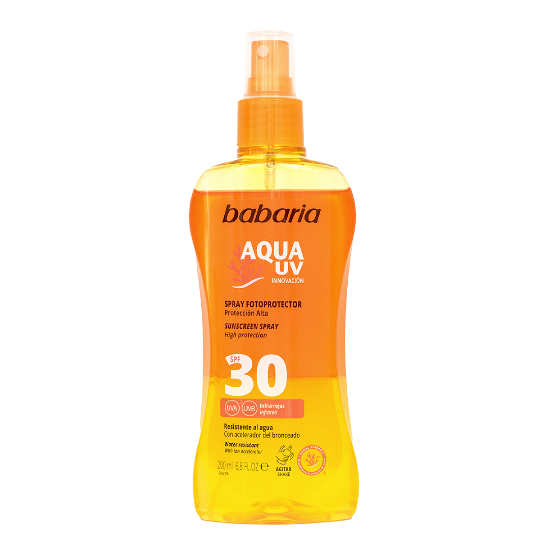 Spray bifazic pentru corp cu protectie solara SPF30, 200 ml, Babaria