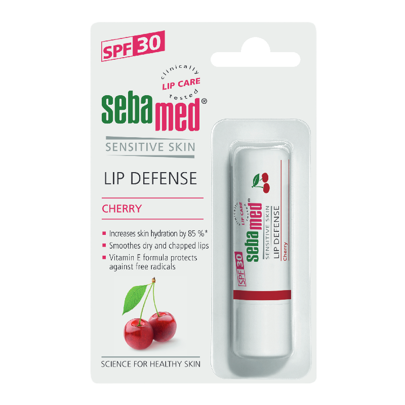 Balsam dermatologic protector pentru buze cu SPF 30 Cherry, 4.8 g, Sebamed