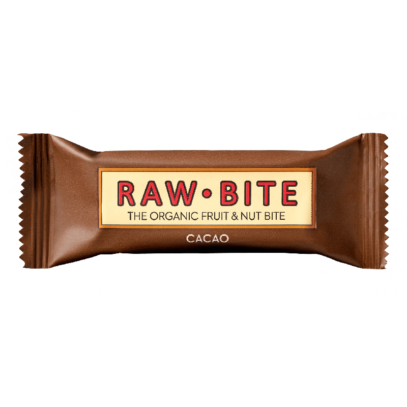 Baton fara gluten, raw cacao bio, 50 g, Raw Bite