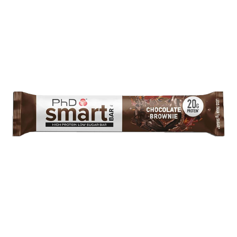 Baton proteic Smart Bar Chocolate Brownie, 64 g, PhD Nutrition
