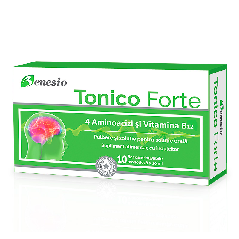 Tonico Forte 10 ml, tonic pentru organism, 10 flacoane, Benesio