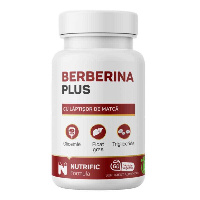 Berberina plus 500mg, 60 capsule vegetale, Nutrific