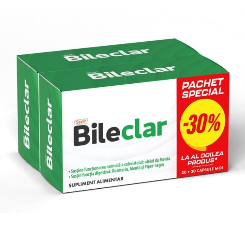 Pachet Bileclar, 30+30 capsule, Sun Wave Pharma