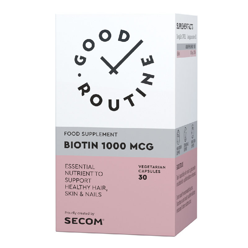 Biotin 1000 mcg Good Routine, 30 capsule vegetale, Secom