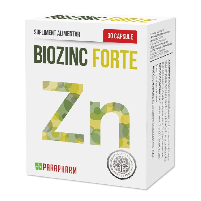 Biozinc Forte, 30 capsule, ParaPharm