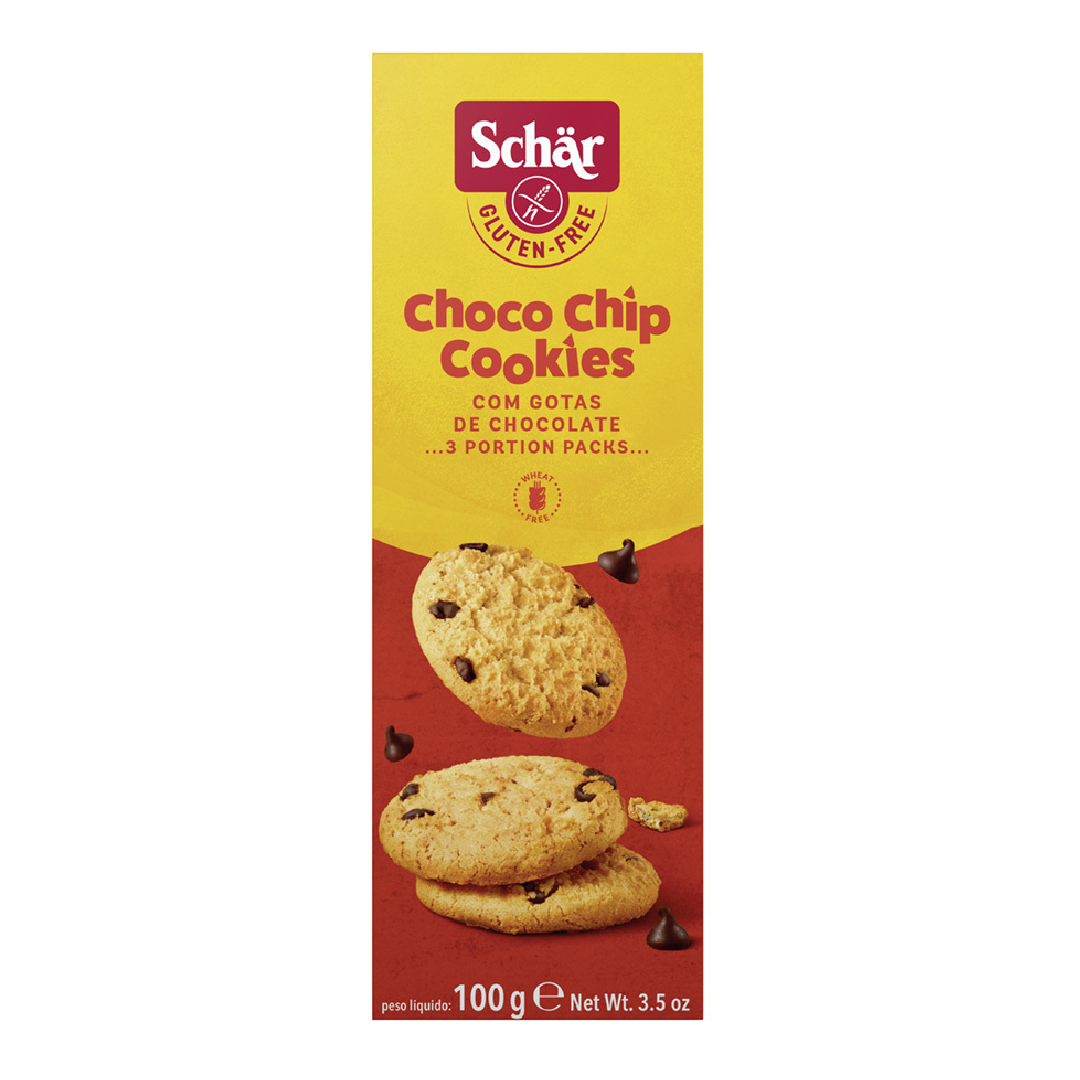 Biscuiti cu fulgi de ciocolata fara gluten Choco Chip, 100g, Dr. Schar