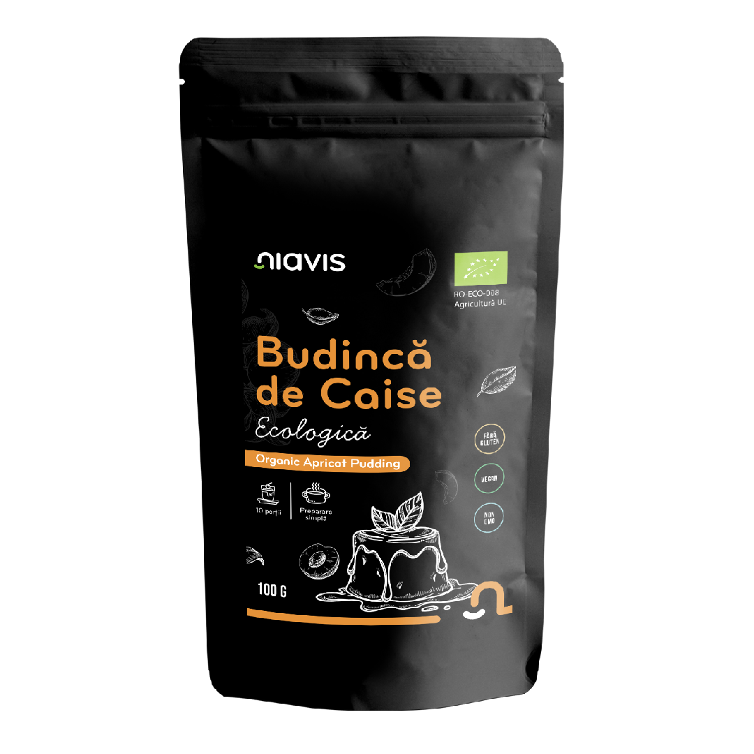 Budinca de caise Bio fara gluten, 100 g, Niavis