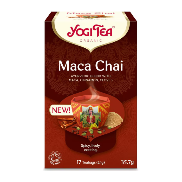 Ceai bio Maca Chai, 17 plicuri/35.7 g, Yogi Tea