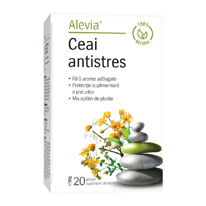 Ceai de plante antistres, 20 plicuri, Alevia