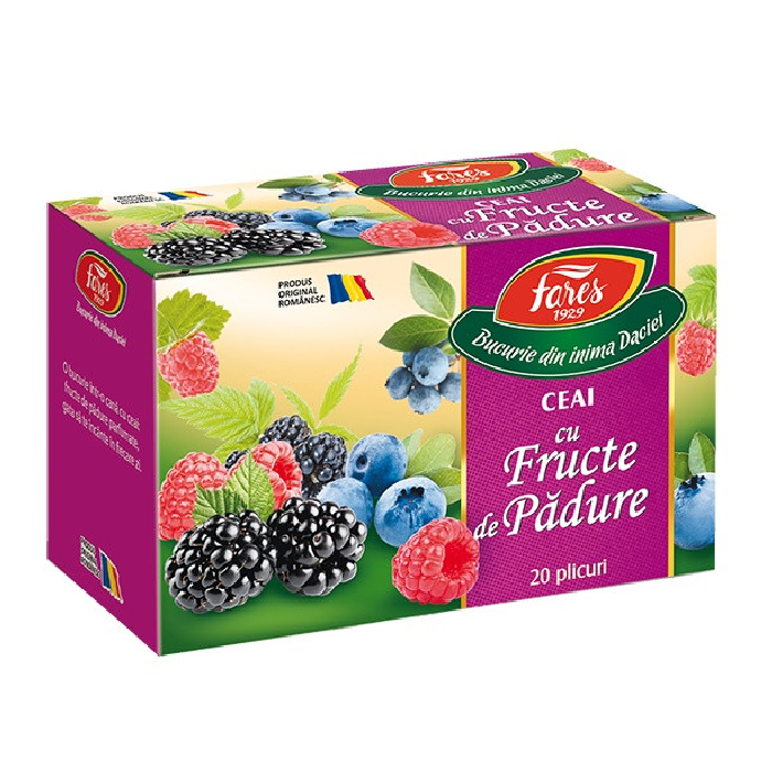 Ceai Fructe de padure, 20 plicuri, Fares