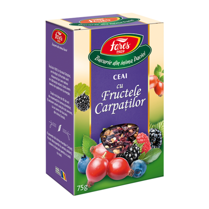 Ceai cu fructele Carpatilor, 75 g, Fares