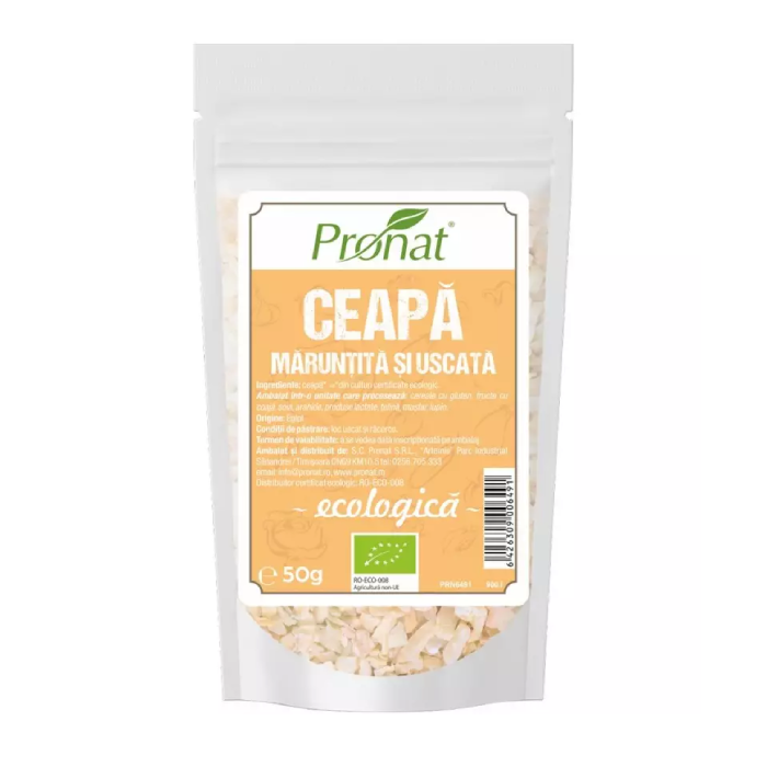 Ceapa maruntita si uscata Bio, 50 g, Pronat