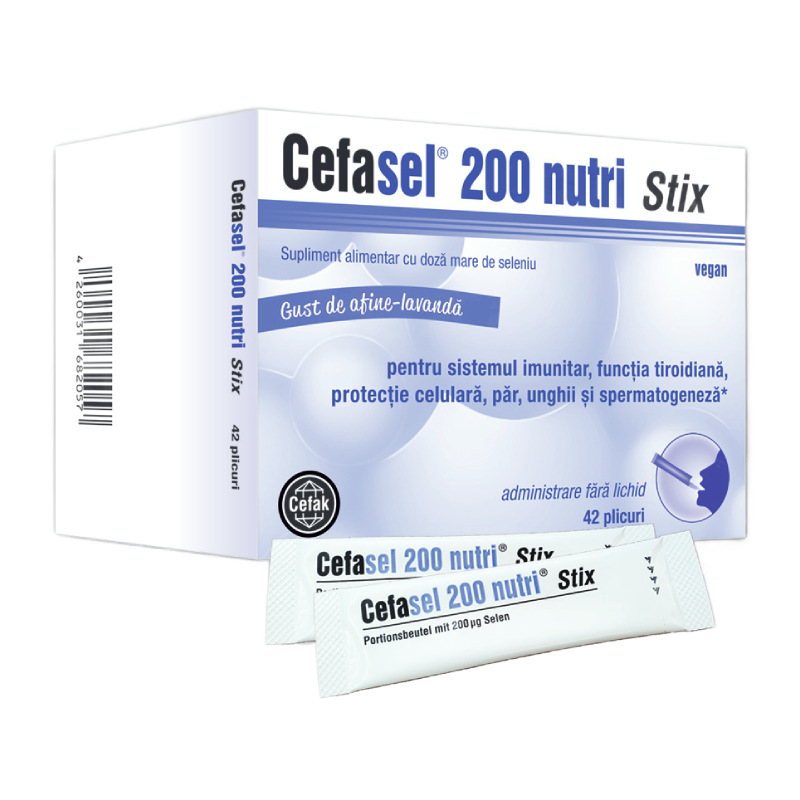 Cefasel 200 nutri Stix, 42 plicuri, Cefak