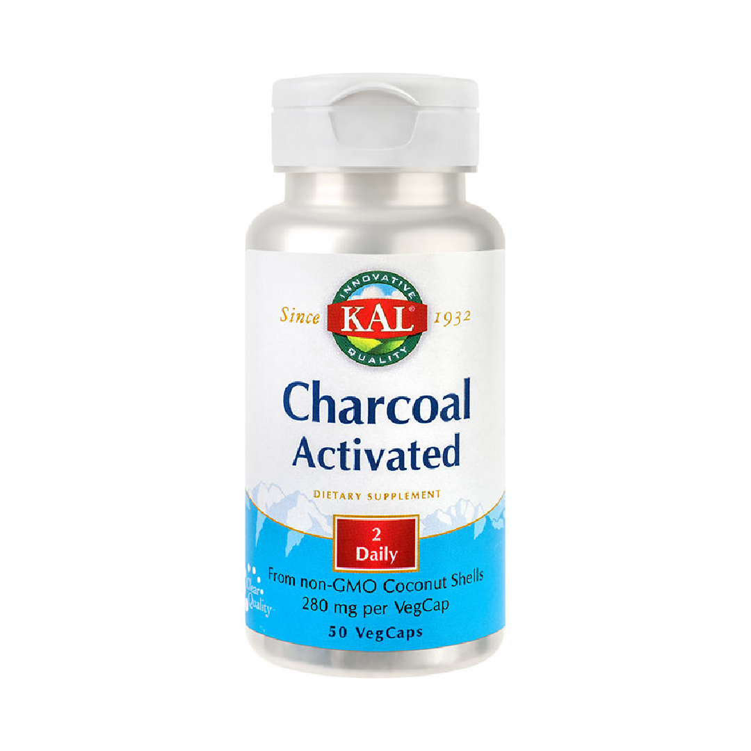 Charcoal Activated (Carbune medicinal) 280 mg Kal, 50 capsule, Secom