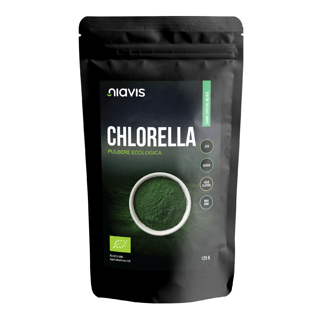 Chlorella pulbere ecologica, 125 g, Niavis