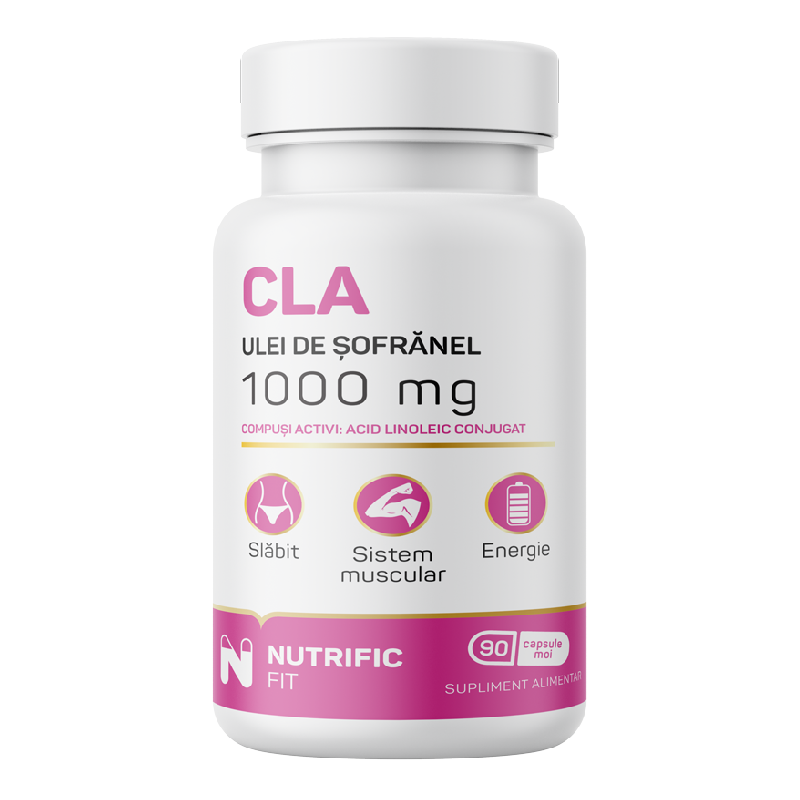 CLA 1000mg ulei de sofranel, 90 capsule moi, Nutrific