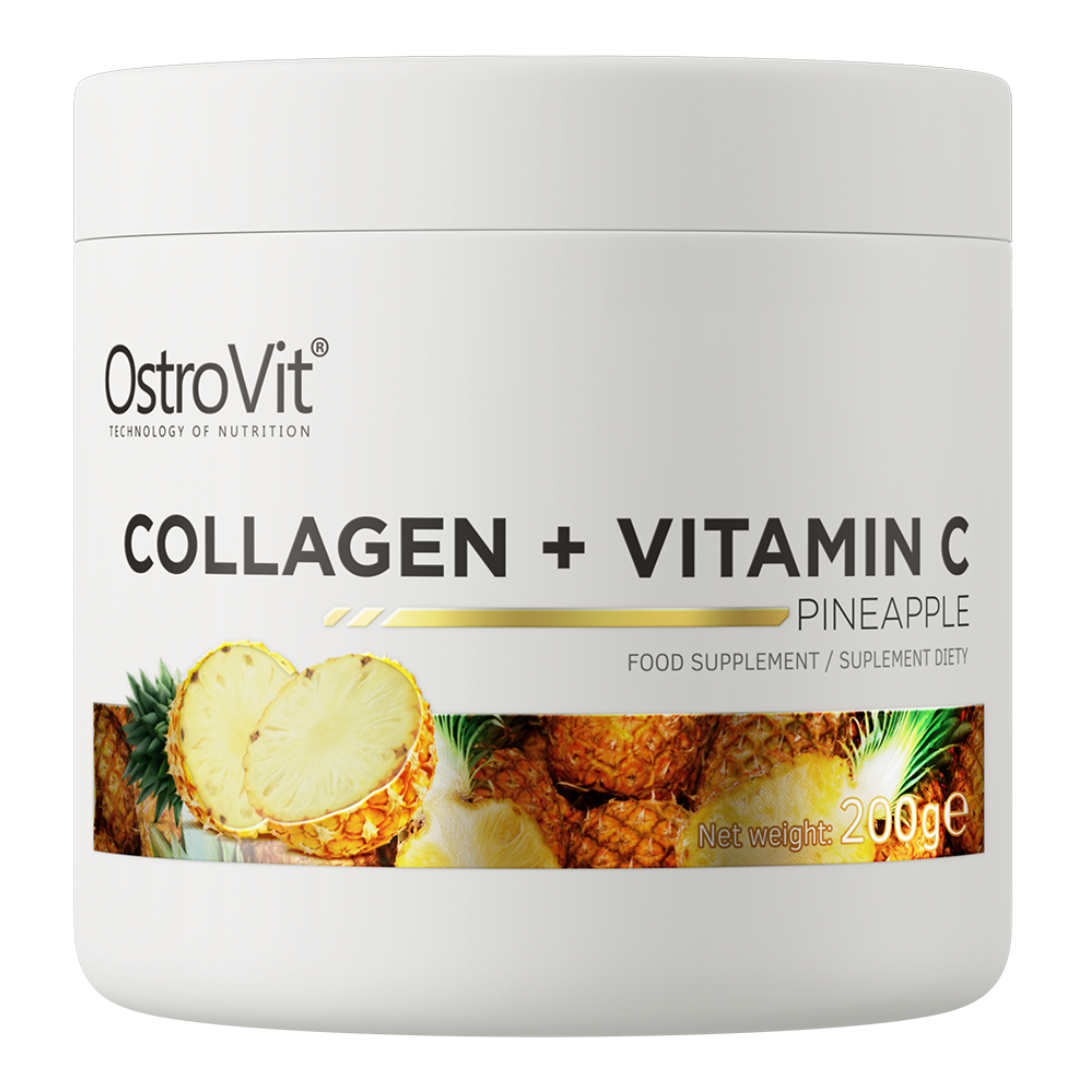 Colagen cu Vitamina C, aroma de ananas, 200g, OstroVit