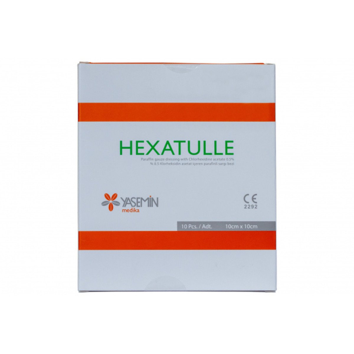 Comprese cu acetat de Clorhexidina Hexatulle, 10x10cm, 10 buc