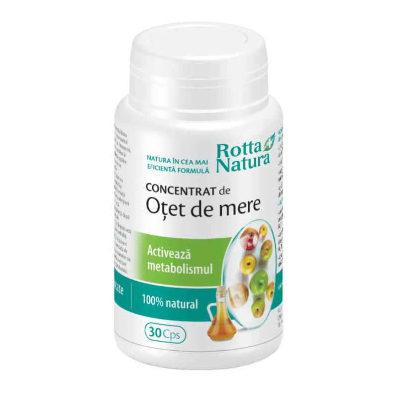 Concentrat de otet de mere, 30 capsule, Rotta Natura